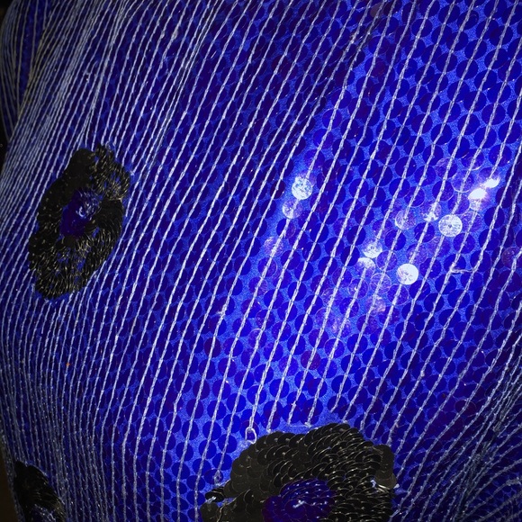 JLB Holiday Sequin Silk Top - Picture 6 of 10